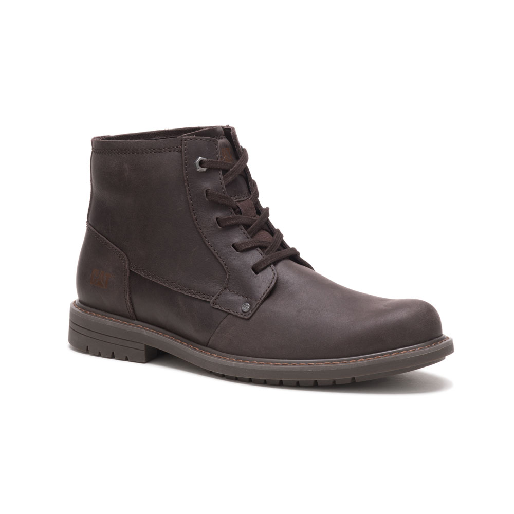 Fluctuate | Mens Leather Boot | Coffee Bean | CAT Footwear